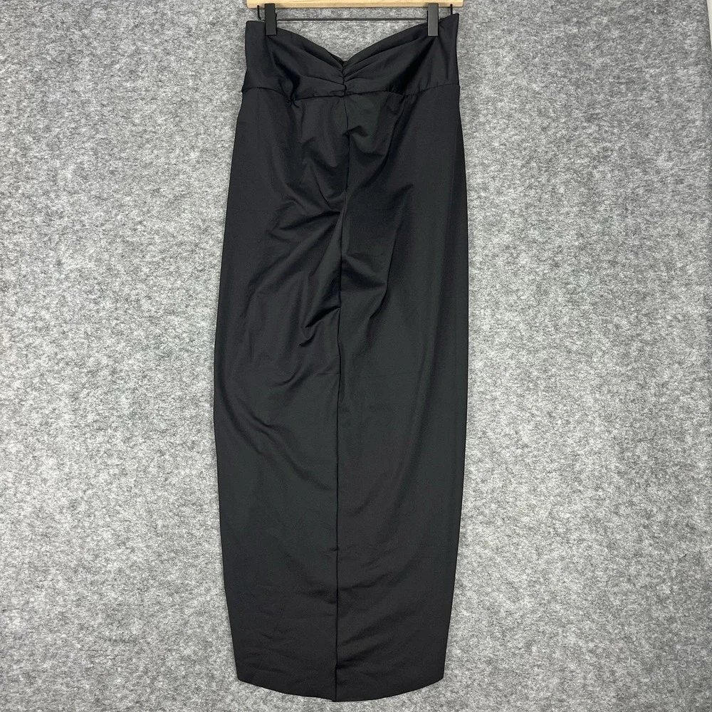 Skims Signature Swim Women's Recycled Sarong Maxi Skirt Onyx Black Large Resort